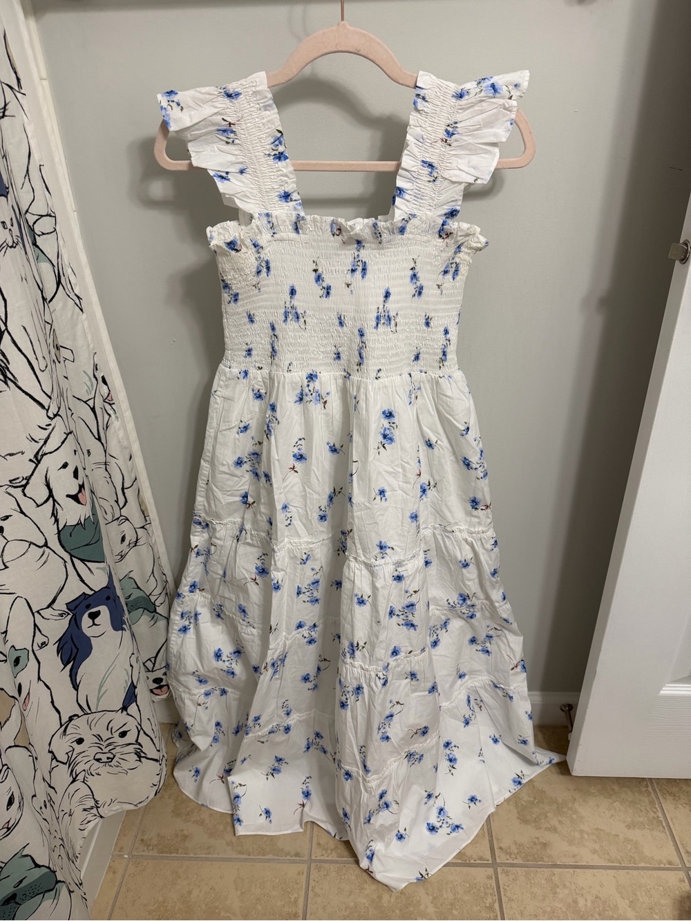Quince 100% Organic Cotton Poplin Smocked Midi Dress